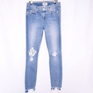 Paige Sarah Jeans Skinny Distressed Lite Wash Size 27